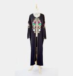 Caftan marocain 2 pièces noir brodé zkali