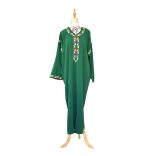Gandoura marocaine pour femme ev vert