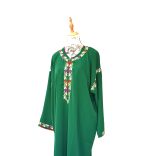 Gandoura marocaine pour femme ev vert – Image 3