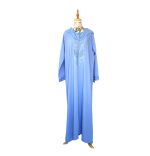 Jellaba bleue brodée – Style marocain raffiné
