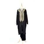 Caftan marocain noir 2 pièces – Chic intemporel